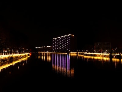 灯饰-夜景-手机随拍-河流-河 图片素材