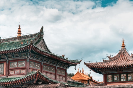 佛教-寺庙-旅行-青海-旅拍 图片素材