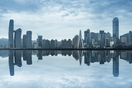 天空-建筑-城市-桥梁-重庆 图片素材