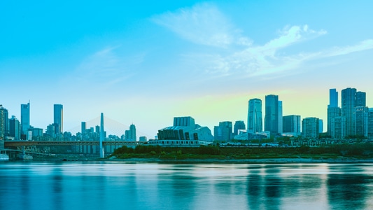 江北嘴-大剧院-建筑-水面-风景 图片素材