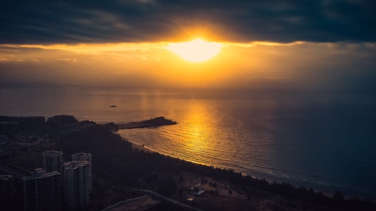 你好2020-自然风光-大海-朝霞-云海 图片素材