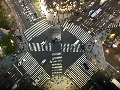 异域-十字路口-街道-车流-车水马龙 图片素材