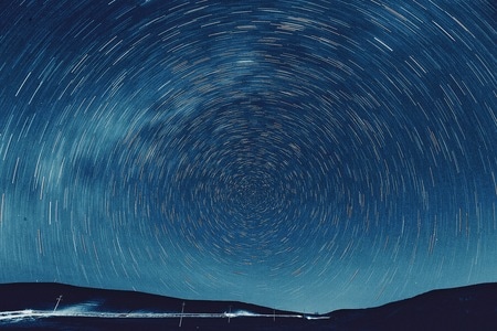 城市天际线-对称美-夜景-星空-旅拍 图片素材
