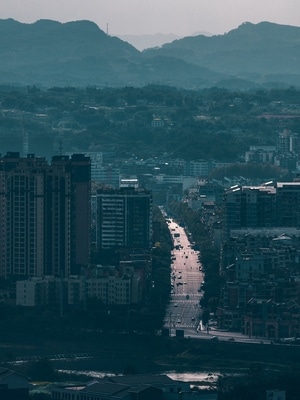 自然风光-蜀南竹海-夕阳-旅拍-春游 图片素材
