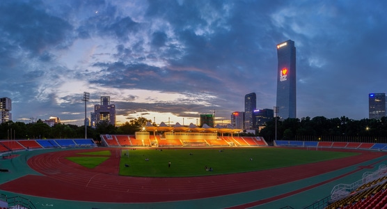 摄会主义-黄昏-晚霞-城市秘境-70周年摄影大赛 图片素材