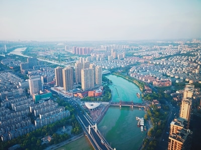 城市色彩-城市天际线-湖州市-城市-城市风光 图片素材