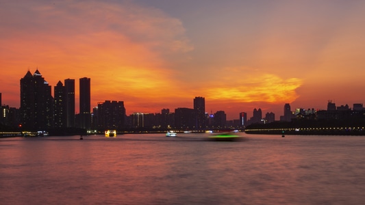 鳄鱼虫-珠江风景-城市-城市风光-建筑 图片素材