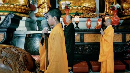 手机摄影-江津少林寺-佛门-纪实-小和尚 图片素材