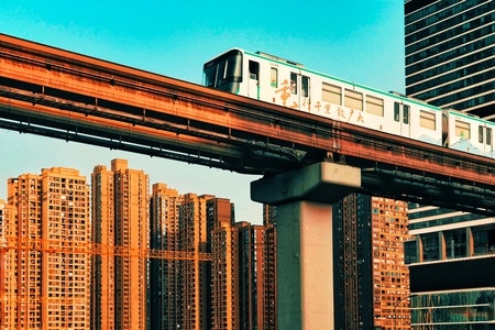 手机摄影-重庆-轻轨-风景-建筑 图片素材