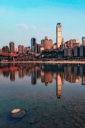 手机摄影-重庆-江边-城市-城市风光 图片素材