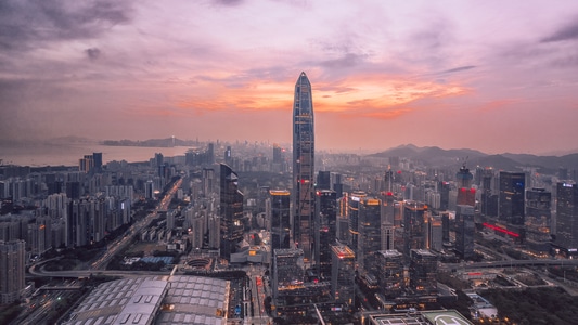 70周年摄影大赛-70周年城市-航拍-上帝视角-深圳 图片素材