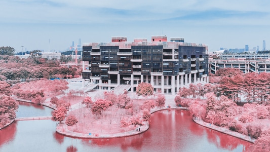 手机壁纸-城市-广州-建筑-广东工业大学 图片素材