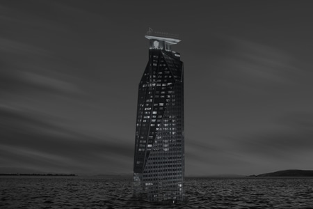建筑-黑白-威斯汀酒店-酒店-建筑 图片素材