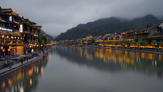 风光-凤凰古城-旅游-旅行-古城 图片素材