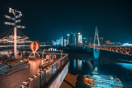 重庆-旅行-城市-建筑-夜景 图片素材