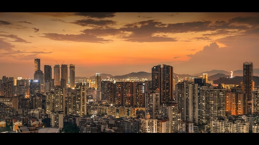 城市-70周年城市-厦门-风光-夜景 图片素材