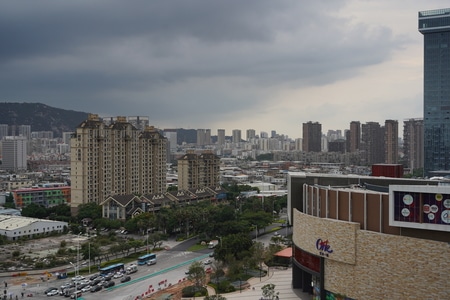 风光-厦门-暴雨-乌云-城市 图片素材