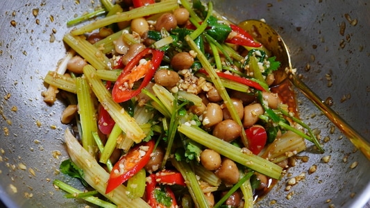 美食-凉拌菜-花生-芹菜-美食 图片素材