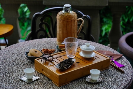 生活-泡茶-下午茶-水壶-水杯 图片素材