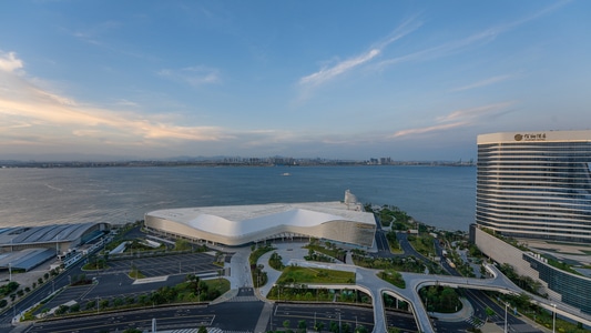 厦门-现代-海面-建筑-城市 图片素材
