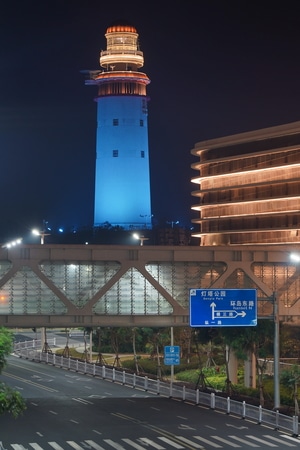 风光-夜景-厦门-灯塔-灯塔 图片素材