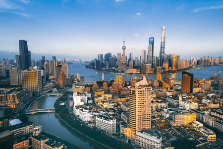 你好2020-上海-风光-索尼-上海中心 图片素材