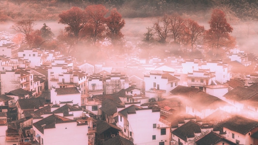 城镇-宁静-大自然-风景-建筑 图片素材