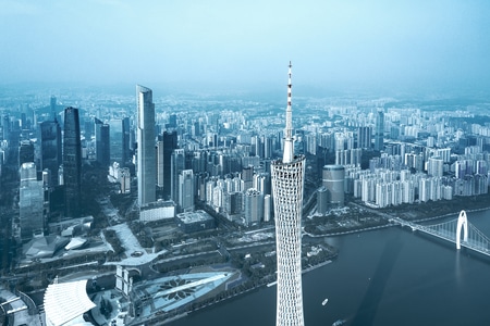 城市建筑-电视塔-广州塔-江景-广州 图片素材