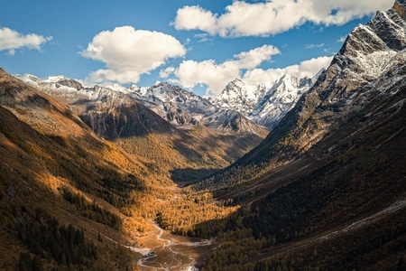 雪山-长坪沟-四姑娘山-川西-风光 图片素材