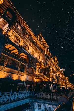 城市-夜景-风光-洪崖洞-建筑 图片素材