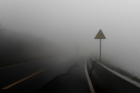 艺术风光-公路-雾-浓雾-大雾 图片素材