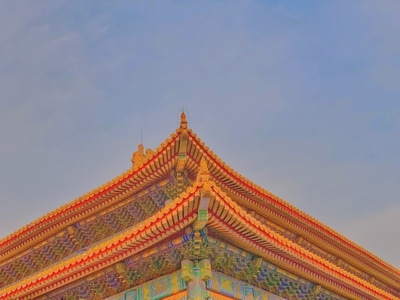 手机摄影-风景摄影-屋檐-房檐-吻兽 图片素材