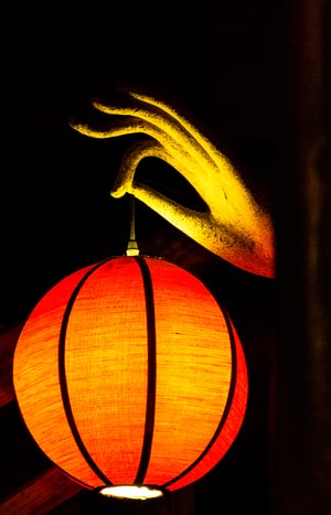 中国风-佛系-锦里-灯罩-台灯 图片素材