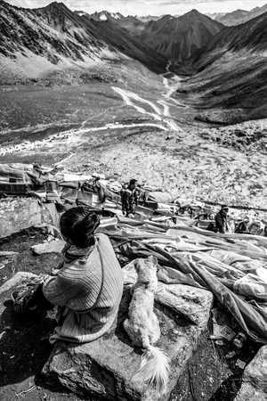 西藏-高原-拉姆拉错-神山圣湖-朝圣 图片素材