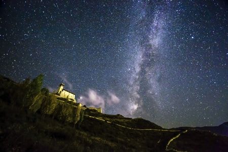 西藏-风光-星空-银河-雍布拉康 图片素材