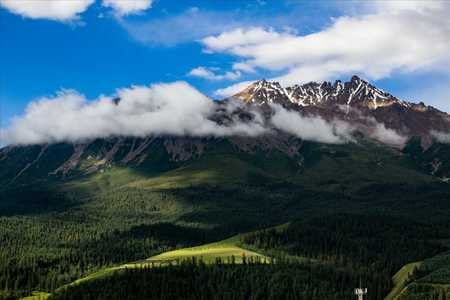 风光-青海-祁连山-卓尔山-雪山 图片素材