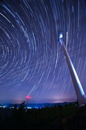 风光-夜景-星轨-风车-演出 图片素材