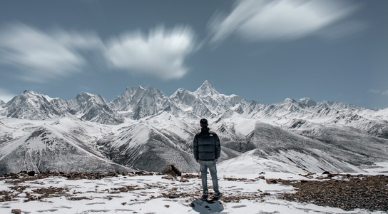 风光-风光照-贡嘎山-你好2020-贡嘎山 图片素材