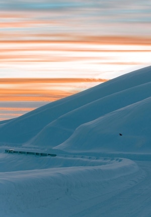 你好2020-北疆-公路-雪景-阿勒泰 图片素材