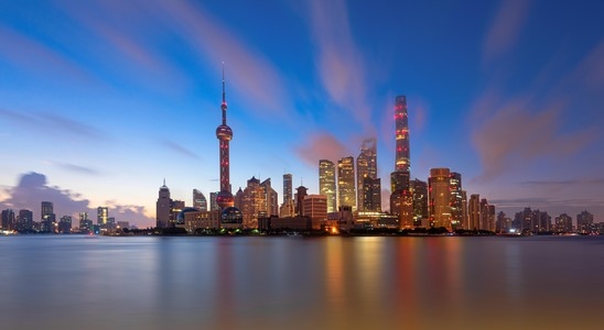日出-黄浦江-四件套-云-城市风光 图片素材