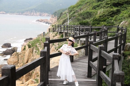 嵊泗列岛-夏日-美女-少女-女性 图片素材