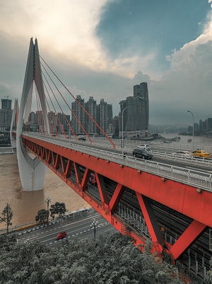 街道-城市-人文-重庆-黑白 图片素材