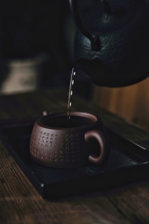立夏-新茶-西湖龙井-茶壶-茶水 图片素材