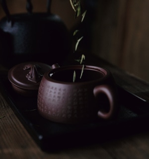 立夏-新茶-西湖龙井-茶壶-茶叶 图片素材