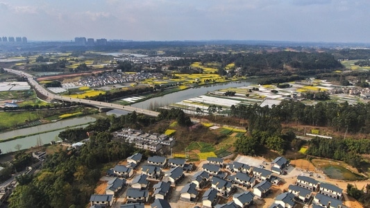 风光-成都-航拍-新村-建筑 图片素材