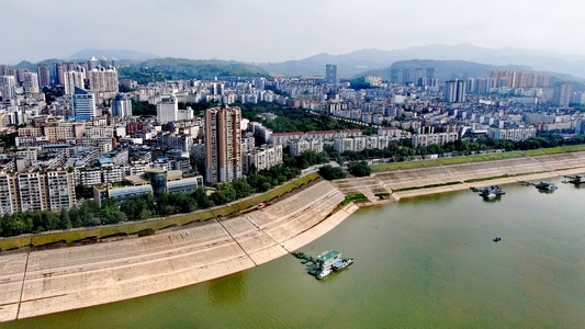 光影-风光-航拍-丰都-城市 图片素材