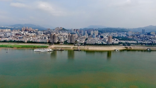 光影-风光-航拍-丰都-河 图片素材