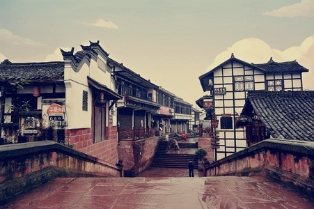 风景-风光-光影-古镇-上里古镇 图片素材