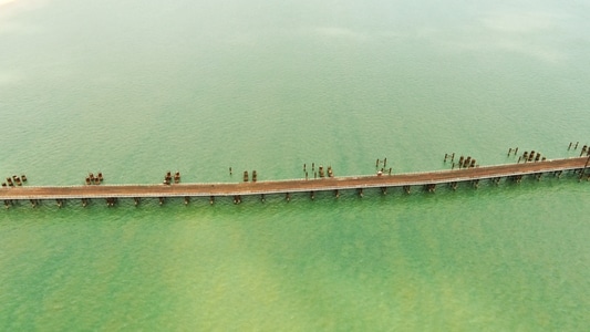 海口市-航拍-光影-风光-海南省 图片素材