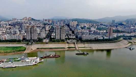 光影-风光-航拍-丰都-河 图片素材